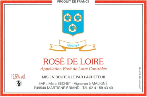 [RLS23] Rosé de Loire - SECHET - RLS23