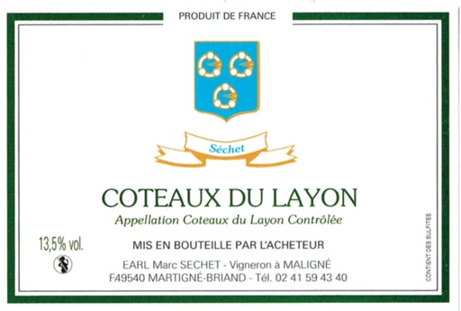 [CLS23] Coteaux du Layon - SECHET - CLS23