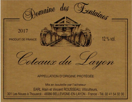 [CLRvv23] Coteaux du Layon Vieilles Vignes - ROUSSEAU - CLRvv23